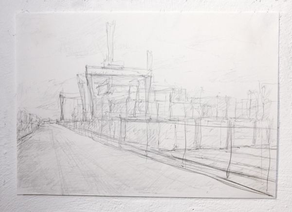 Grey harbour_detail (drawing), 24x29cm, pencil on paper, 2013